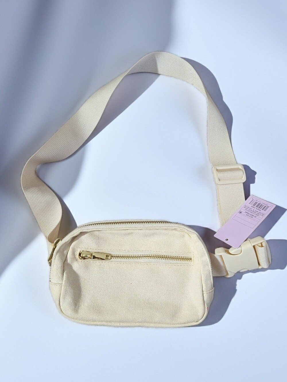 Target‎ Off-White Canvas Belt Bag with Cream Strap